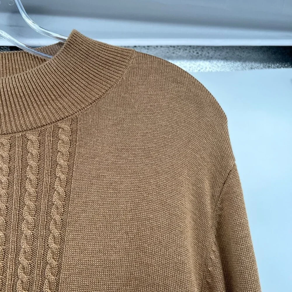 The TOG Shop Womens Lightweight Sweater Long Sleeve Tan Brown Size Large